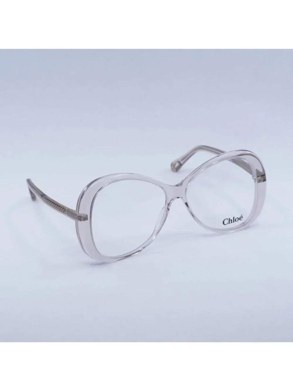 Chloe CH0011O 002 Eyeglasses Transparent Pink 56mm Butterfly Frame